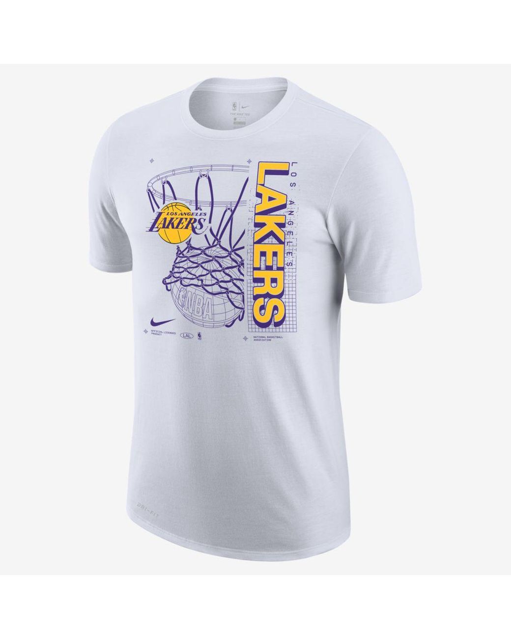 Nike Los Angeles Lakers Essential Dri-fit Nba T-shirt (white) for Men ...