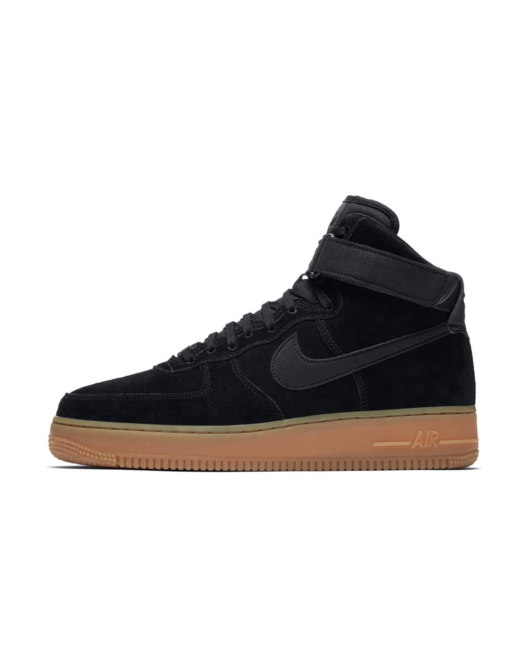 Nike Air Force 1 High 07 Lv8 Suede Black/black-gum Med Brown for Men | Lyst  UK