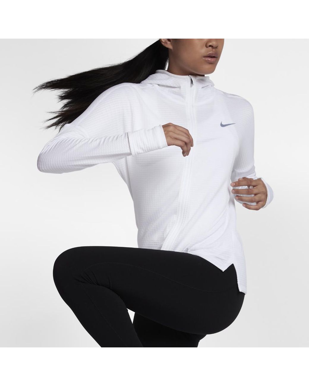 Nike Therma Element Women's Running Hoodie in White |