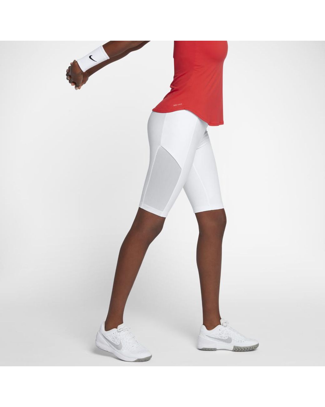 Nike Synthetic Court Power Women's 11" Tennis Shorts in White/Black (White)  | Lyst