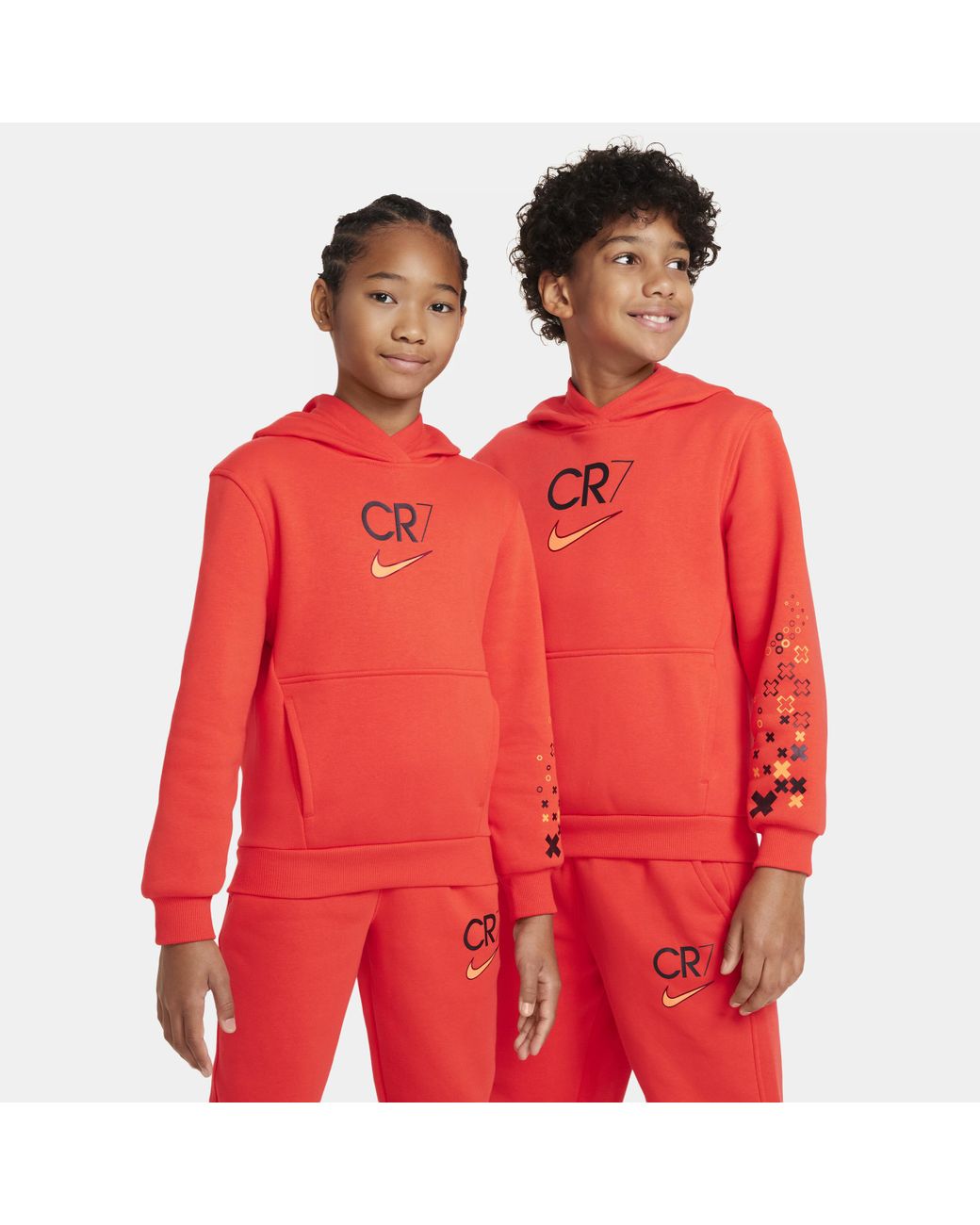 Felpa con cappuccio club fleece cr7 di Nike in Rosso | Lyst
