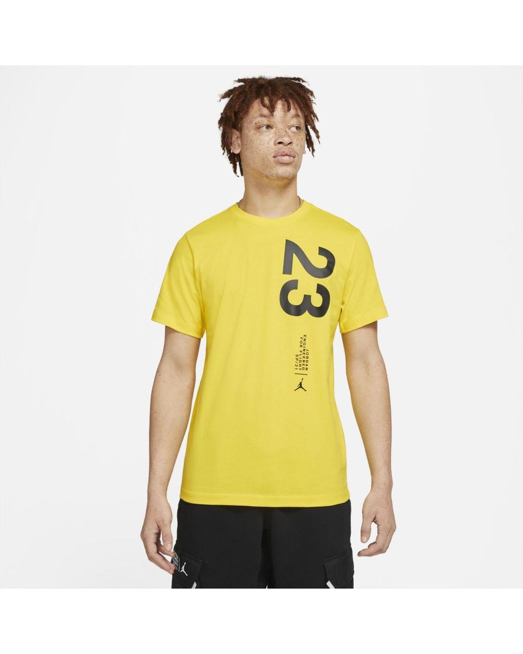 Nike Jordan 23 Engineered Short-sleeve T-shirt in Yellow for Men | Lyst