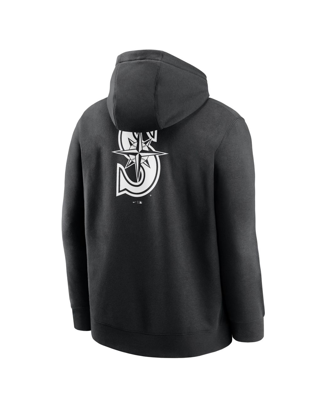 Nike Seattle Mariners Black And White Mlb Pullover Hoodie for Men