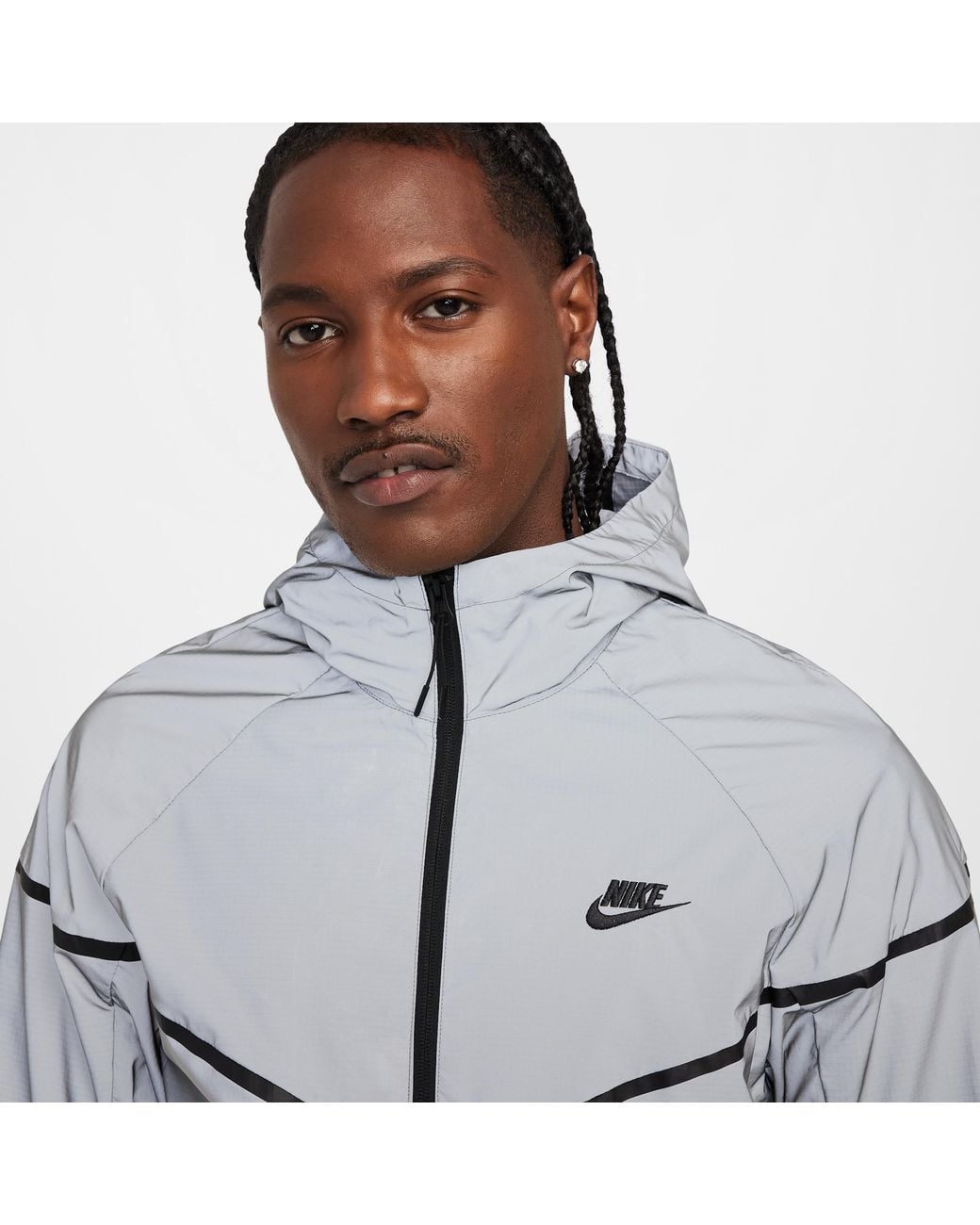Nike Tech Woven Reflective Jacket in Gray for Men | Lyst