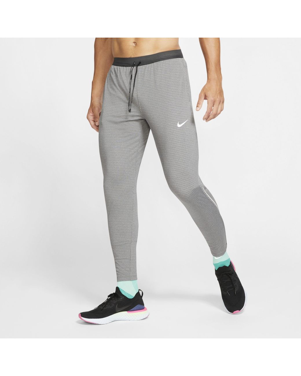 Nike Phenom Knit Running Trousers in Grey for Men | Lyst UK