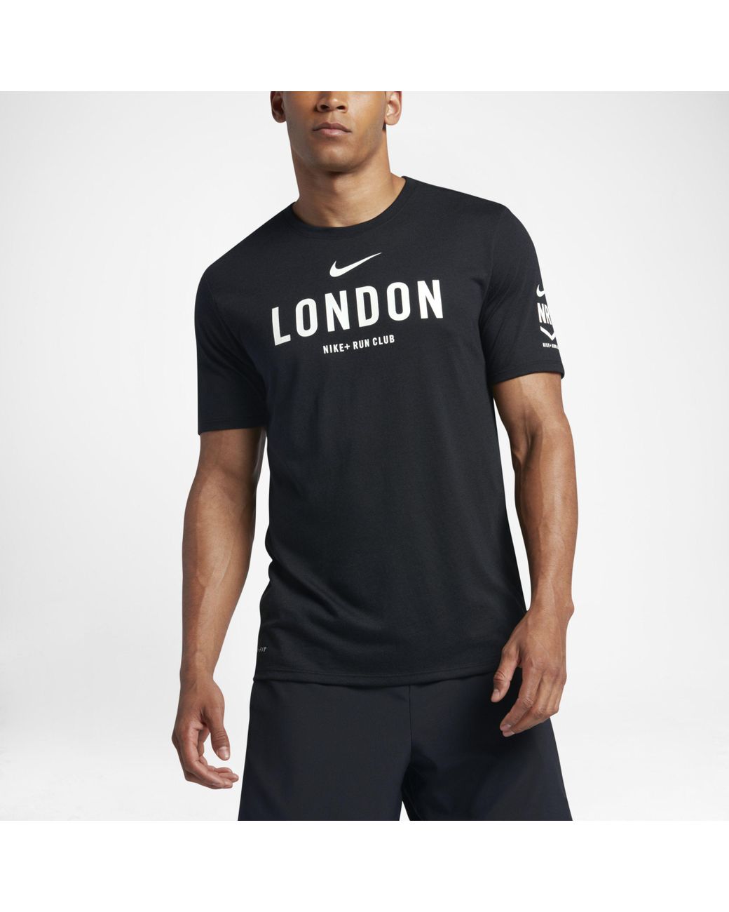 Nike Dri-fit Run Club (london) T-shirt in Black for Men | Lyst UK