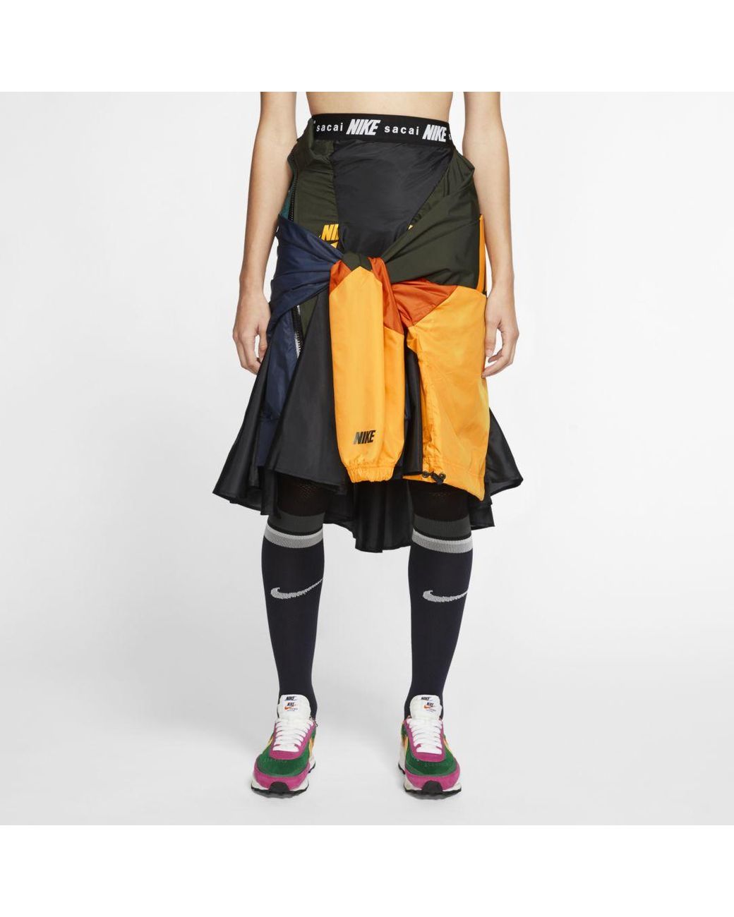 Nike X Sacai Womens Skirt in Black | Lyst