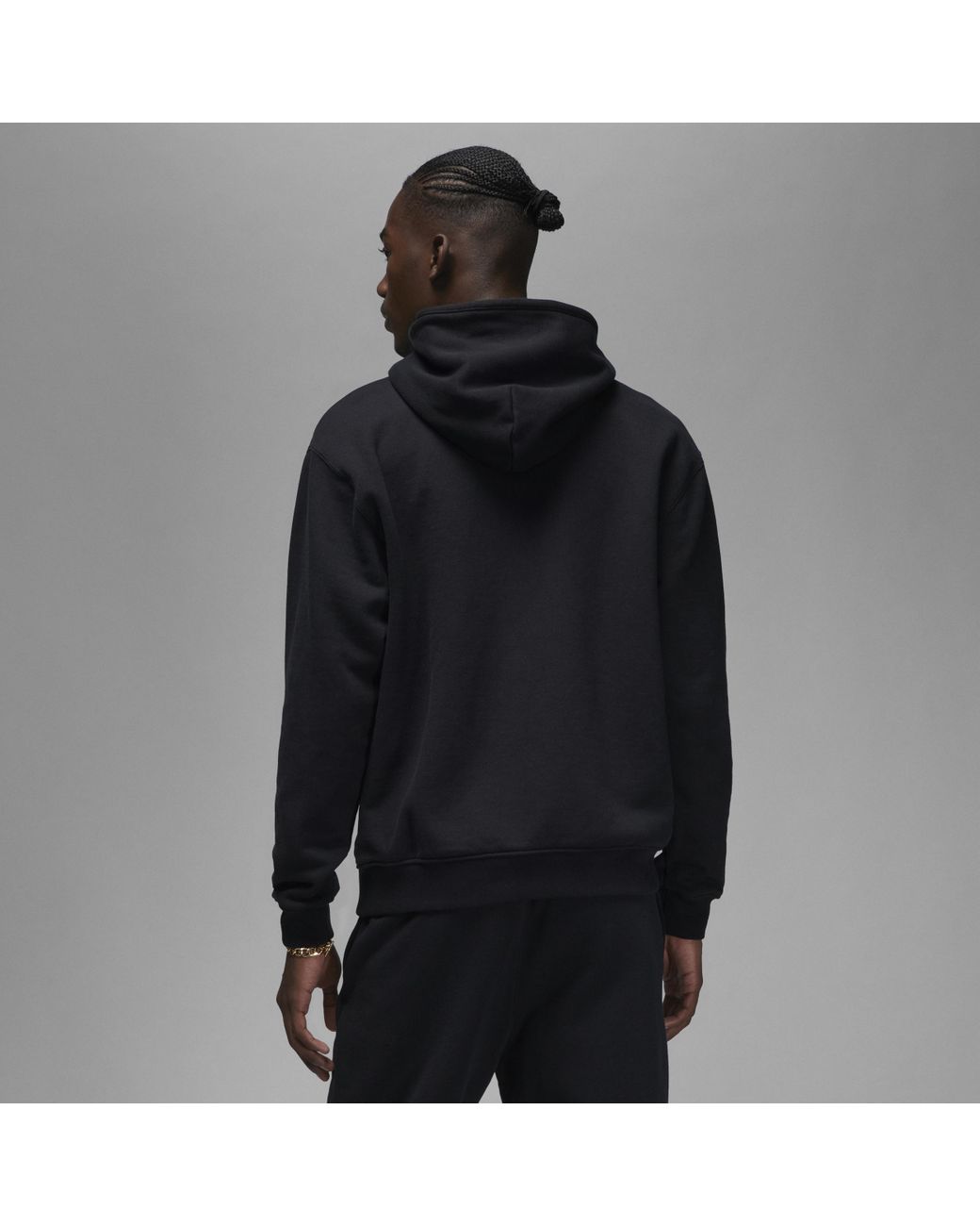 Nike Air Wordmark Fleece Hoodie in Black for Men | Lyst