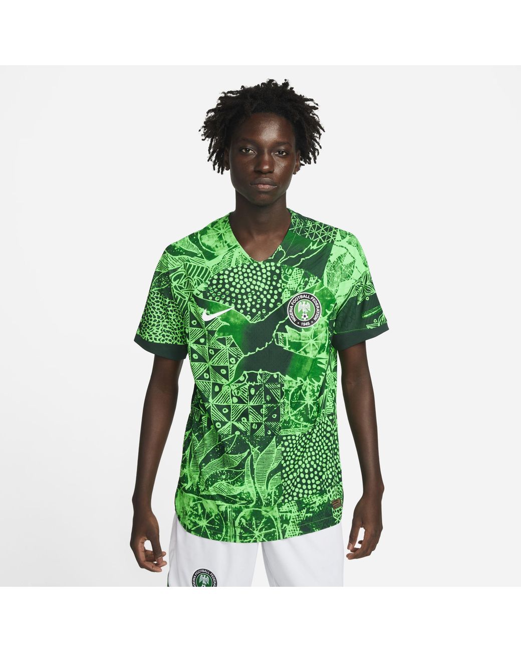 Nike Nigeria 2022/23 Match Home Dri-fit Adv Football Shirt in Green for ...