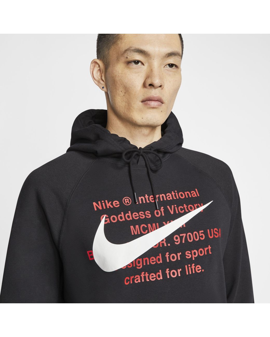 Nike Swoosh Hoodie in Black for Men | Lyst UK
