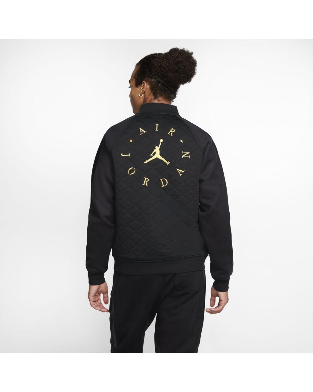 Nike Jordan Remastered Quilted Jacket in Black for Men | Lyst