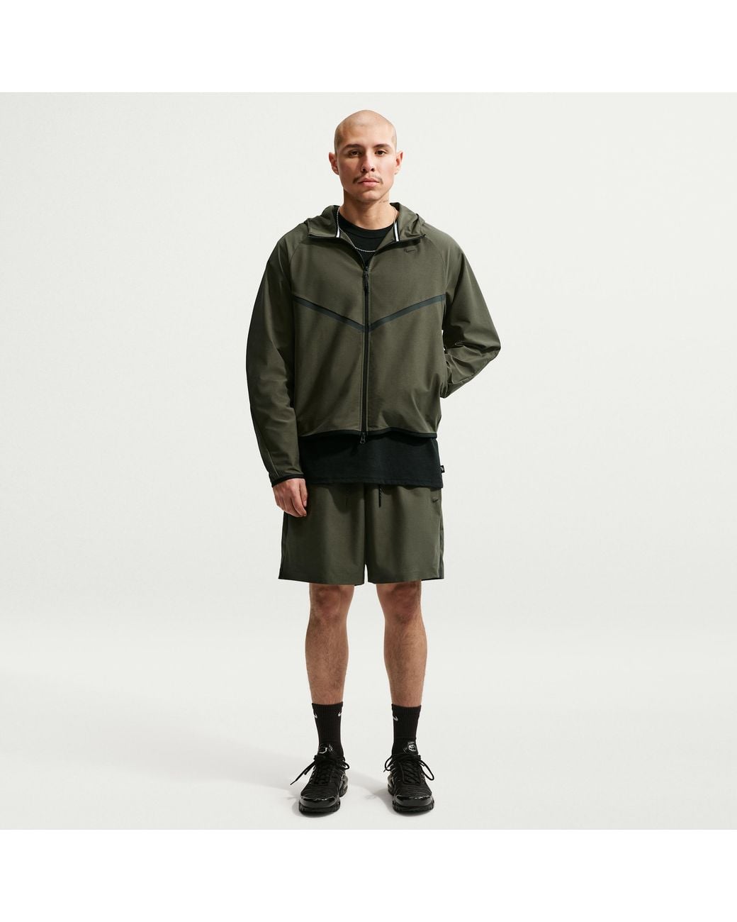 Nike Green Tech Shori Knit Full-Zip Windrunner Jacket for men