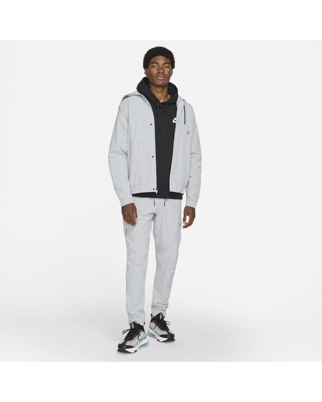 Nike Air Max Woven Jacket Grey in Grey for Men | Lyst Australia