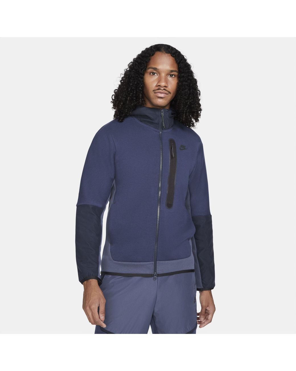 Nike Sportswear Tech Full-zip Woven Hoodie Blue for Men Lyst Australia