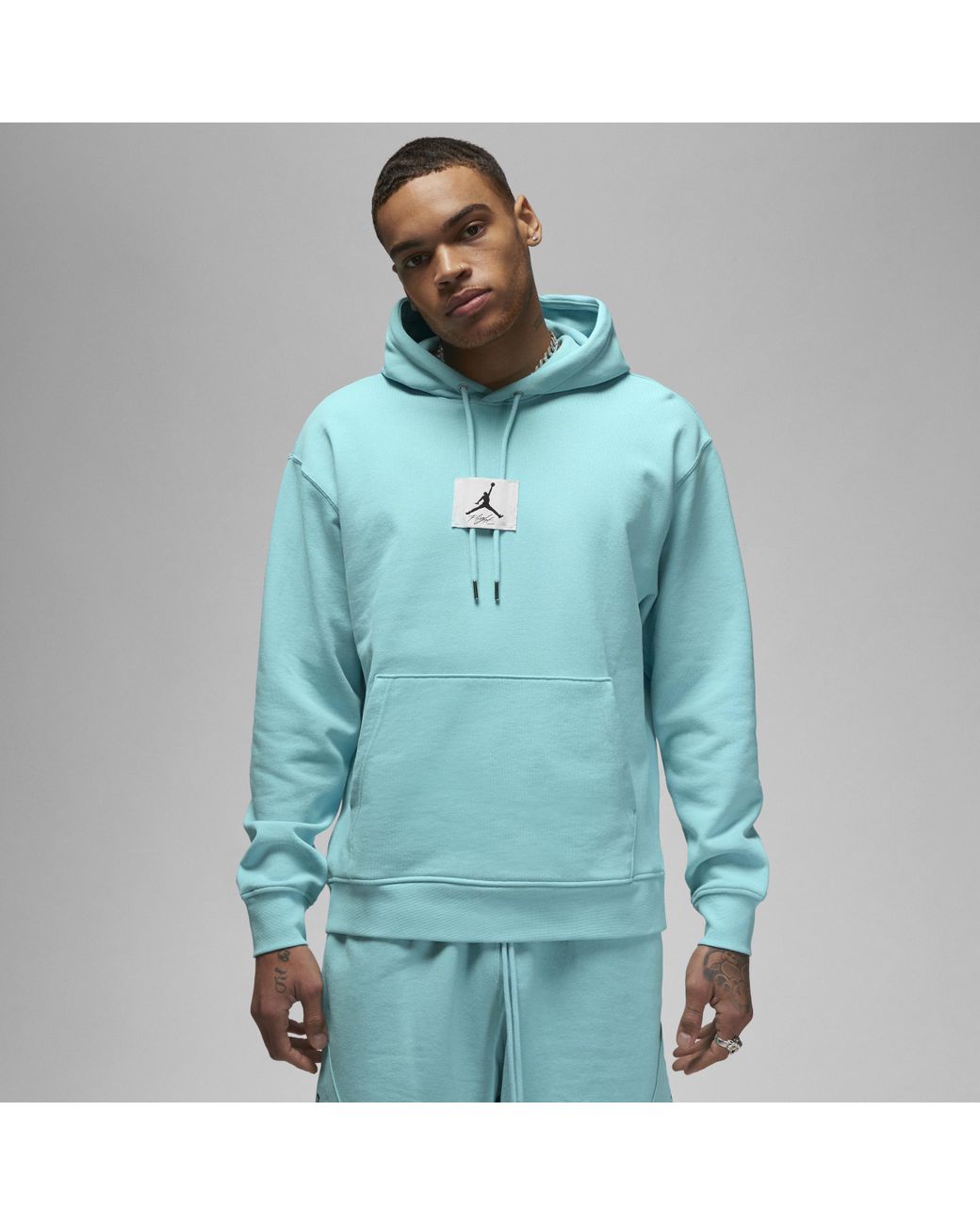 Nike Jordan Flight Fleece Pullover Hoodie in Blue for Men | Lyst UK