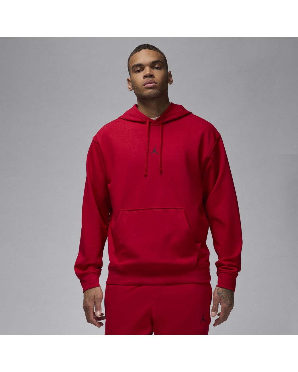 red nike dri fit hoodie