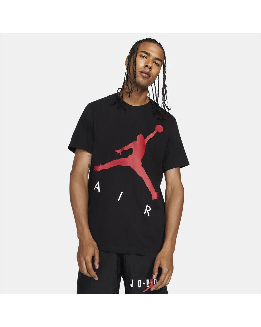 Nike Cotton Jordan Jumpman Air Short-sleeve T-shirt in Black for Men - Lyst