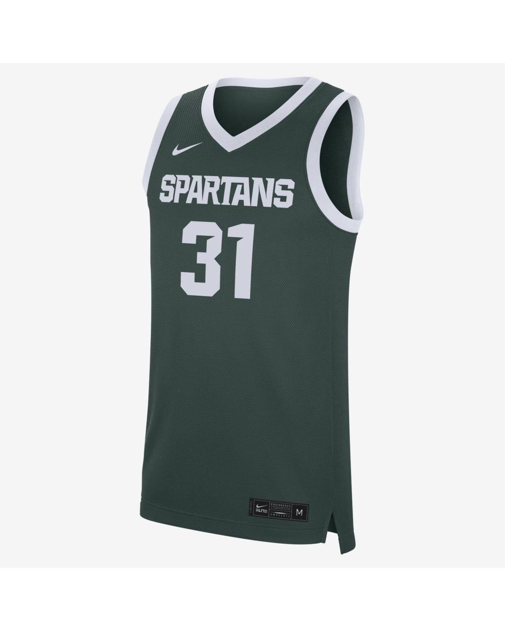 Nike College Replica (michigan State) Basketball Jersey (pro Green) for Men Lyst