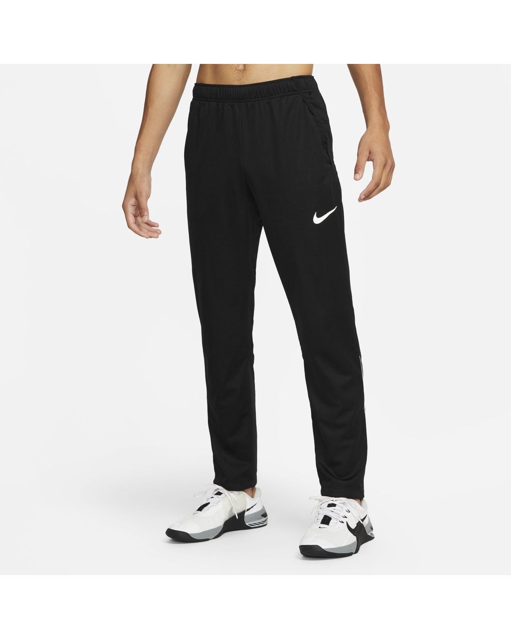 Nike Synthetic Dri-fit Epic Knit Training Pants in Black,White,White ...