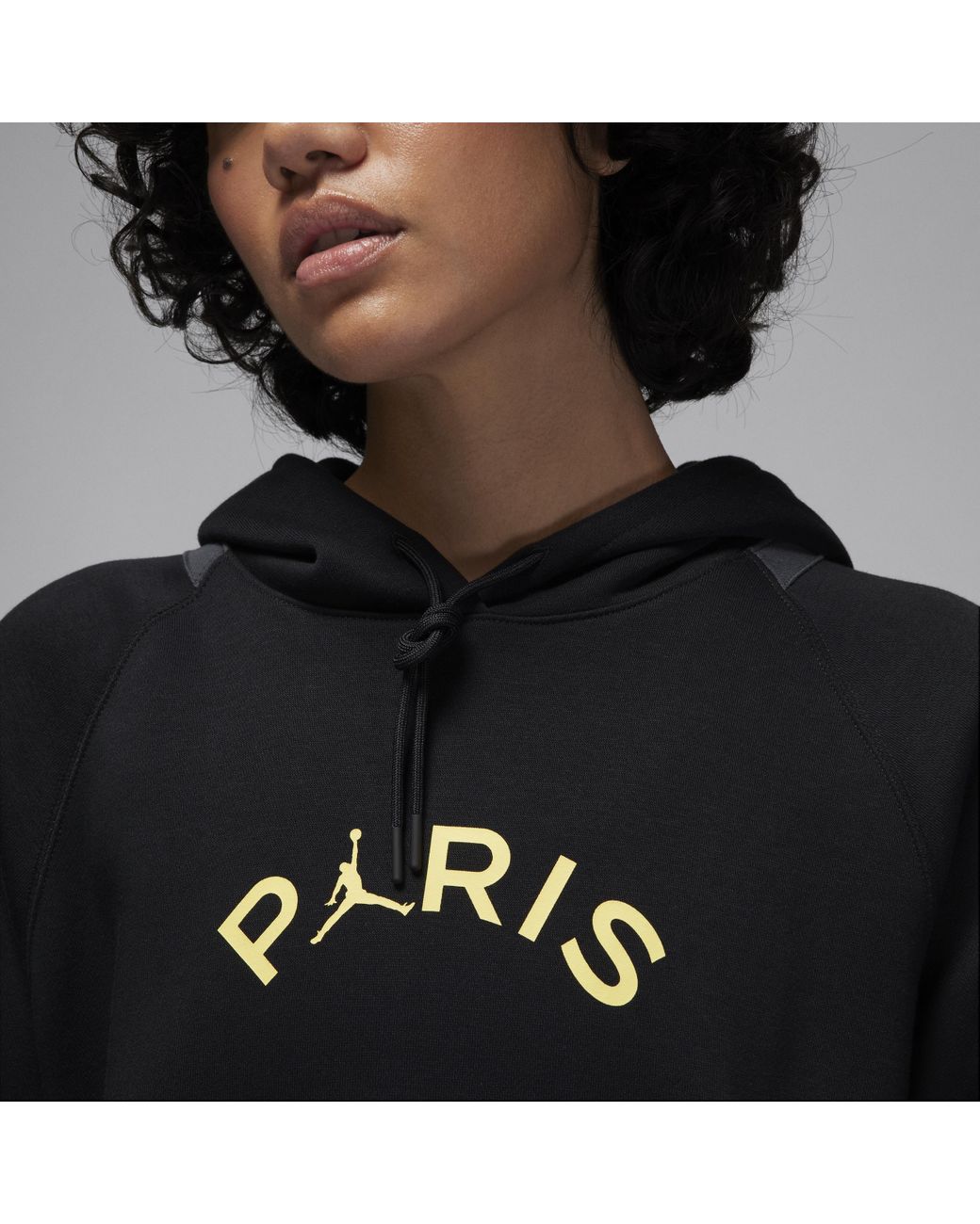Nike Paris Saint germain Brooklyn Fleece Jordan Football Pullover Hoodie Cotton polyester in Black Lyst UK