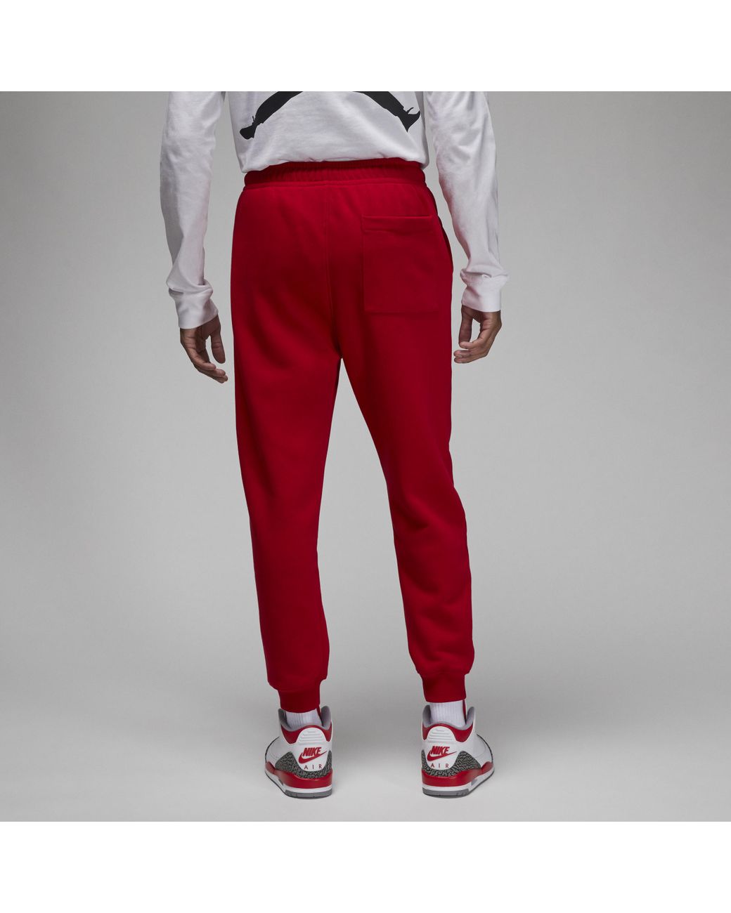 Red nike cheap fleece joggers