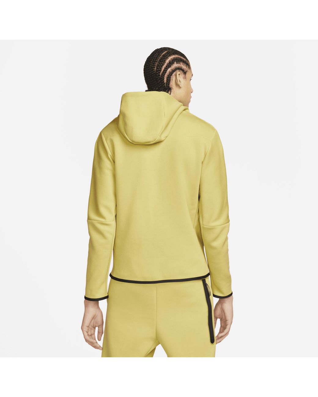Nike Sportswear Tech Fleece Full-zip Hoodie in Yellow for Men | Lyst