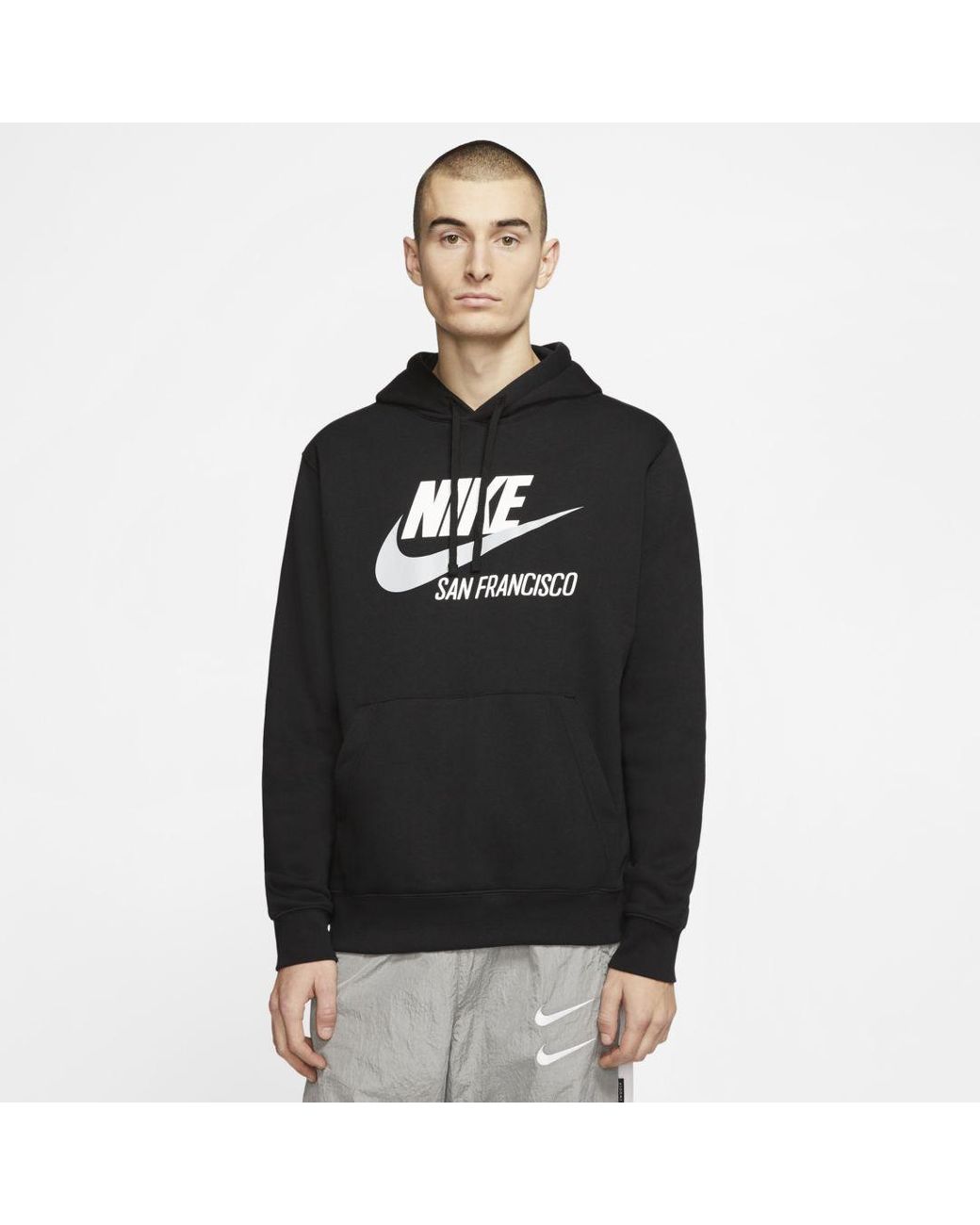 nike sportswear club fleece hoodie black