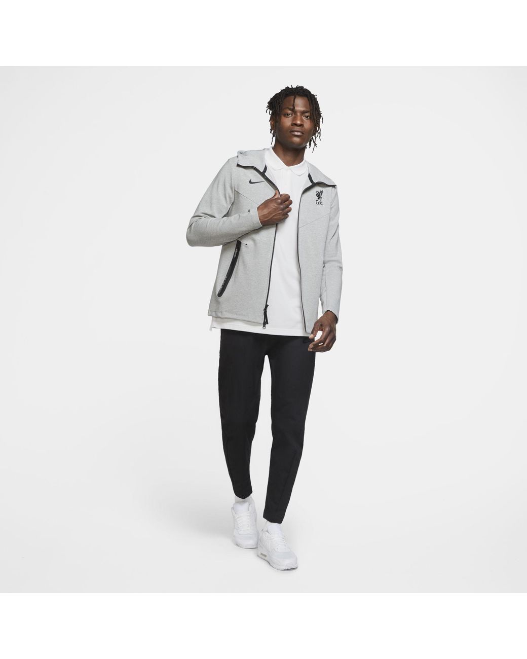 Nike Liverpool F.c. Tech Pack Full zip Hoodie Grey in Grey for Men