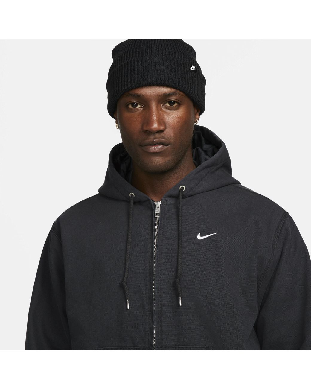 Nike Sportswear Padded Hooded Jacket in Black for Men | Lyst