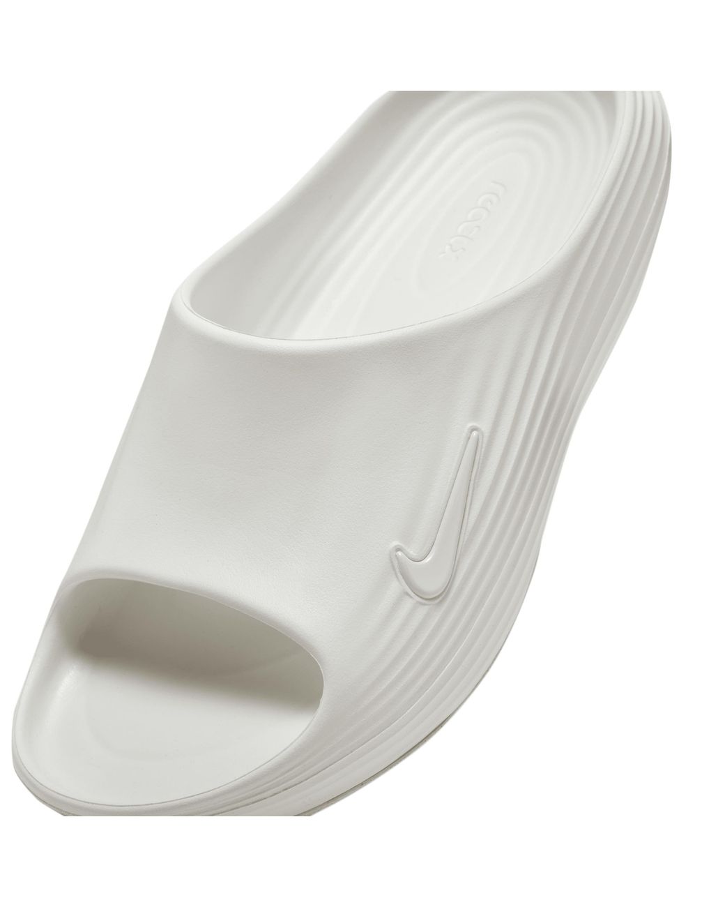 Nike White Reactx Rejuven8 Slides