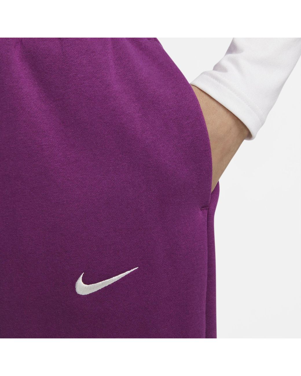Nike Sportswear Phoenix Fleece Highrise Pants in Purple Lyst