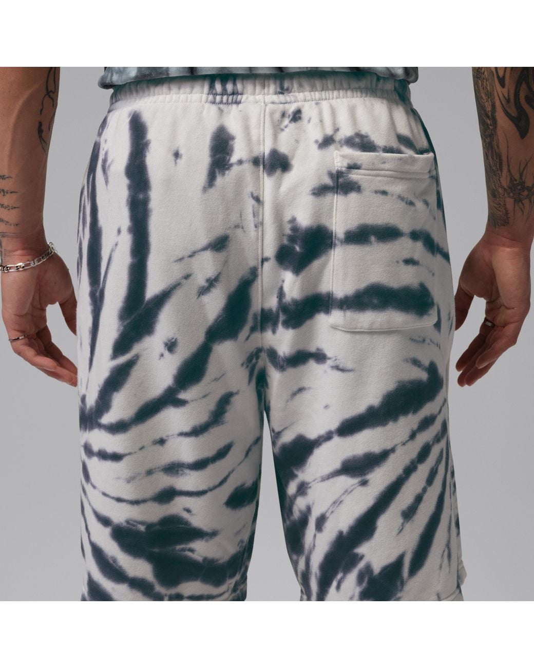 Nike Blue Brooklyn Fleece Tie-Dye Festival Shorts for men