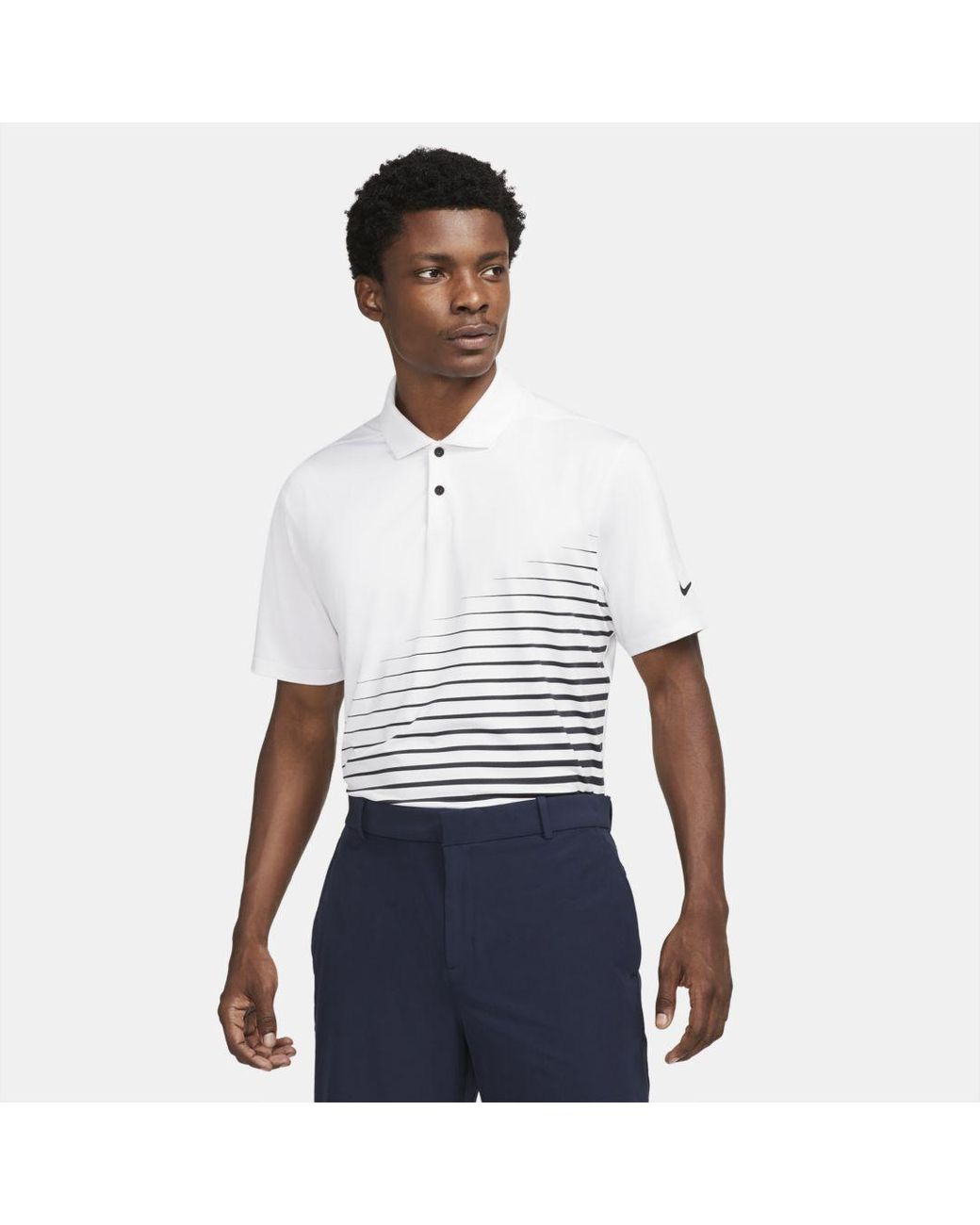 Nike Dri-fit Vapor Graphic Golf Polo in White,Black,Black (White) for ...