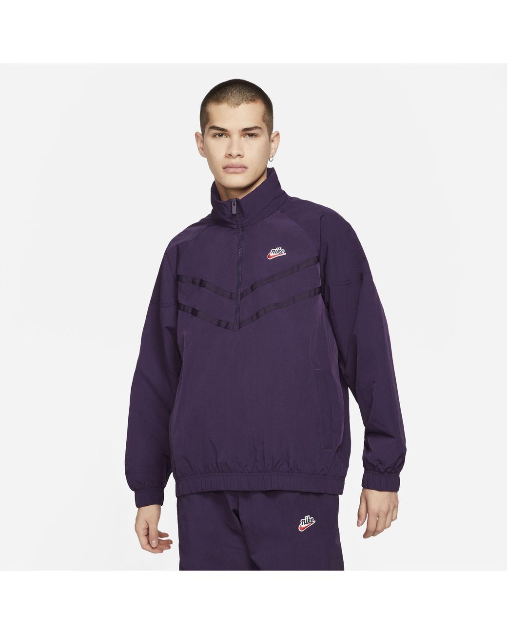 Nike Sportswear Heritage Windrunner 1/2-zip Hooded Jacket Purple for Men |  Lyst Australia
