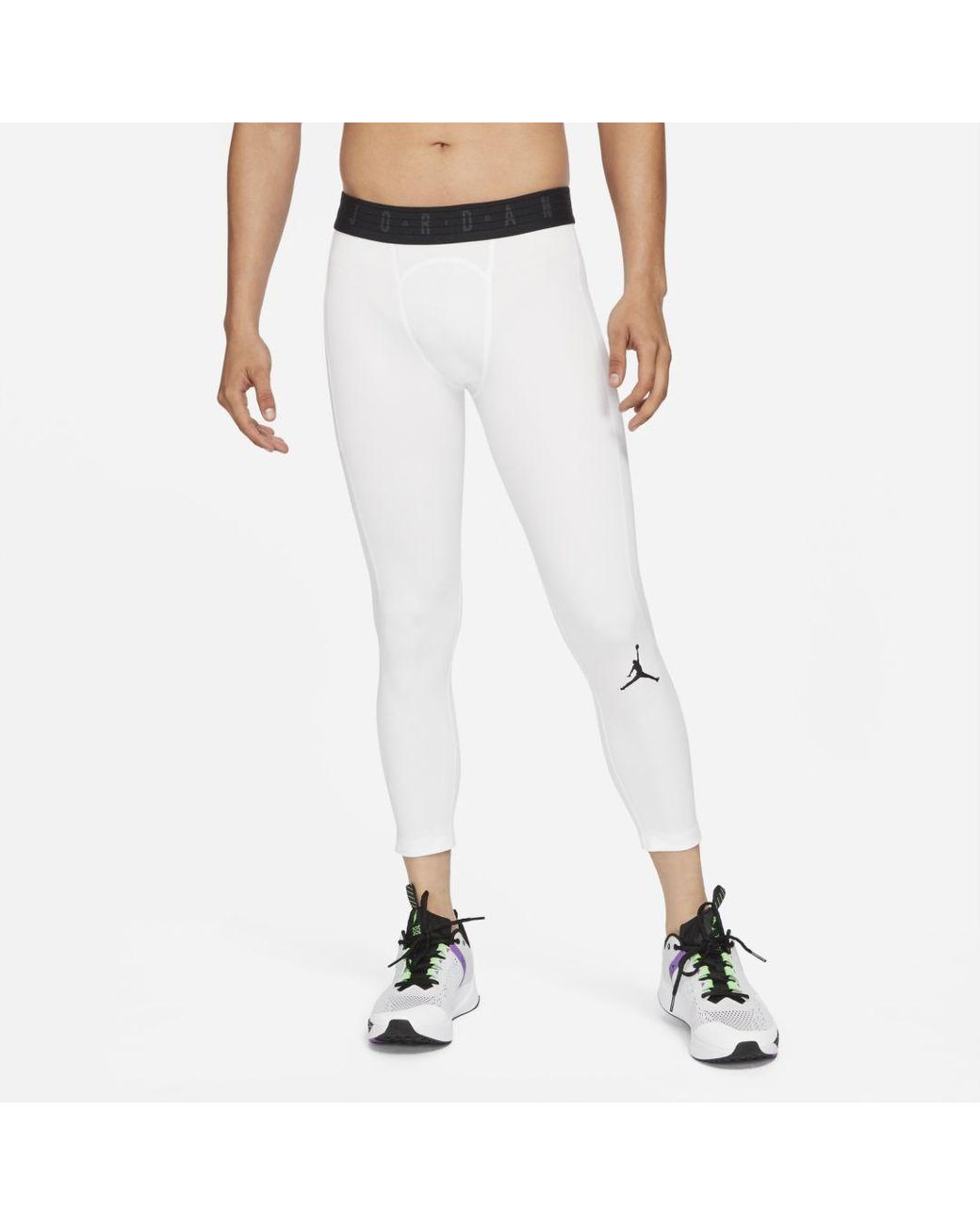 Nike Jordan Dri-fit Air 3/4-length Tights in White for Men | Lyst