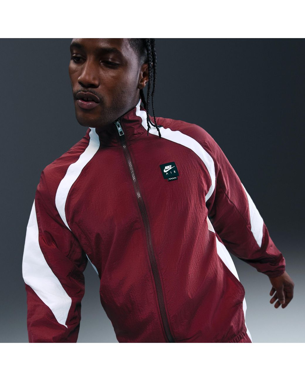 Nike Air Woven Track Jacket in Red for Men | Lyst