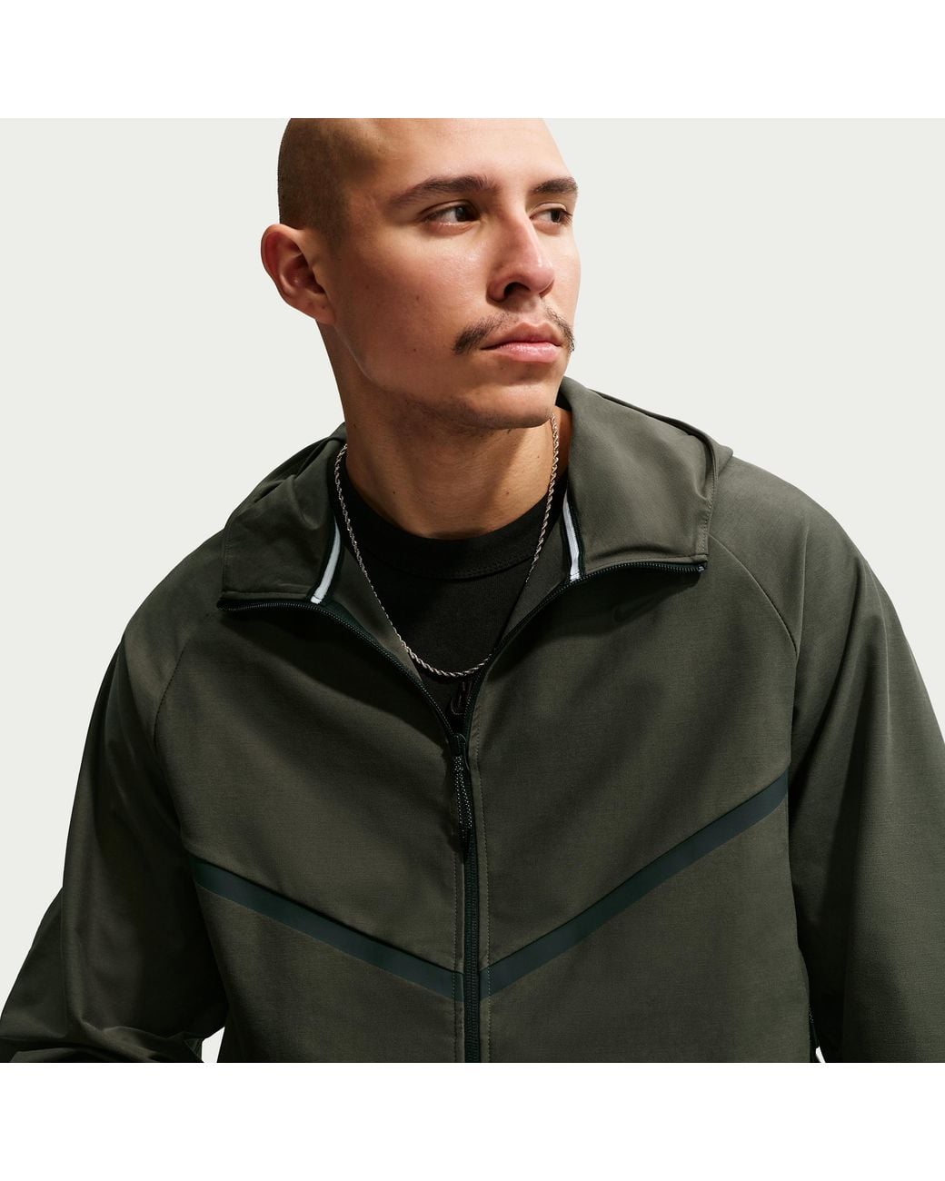 Nike Green Tech Shori Knit Full-Zip Windrunner Jacket for men