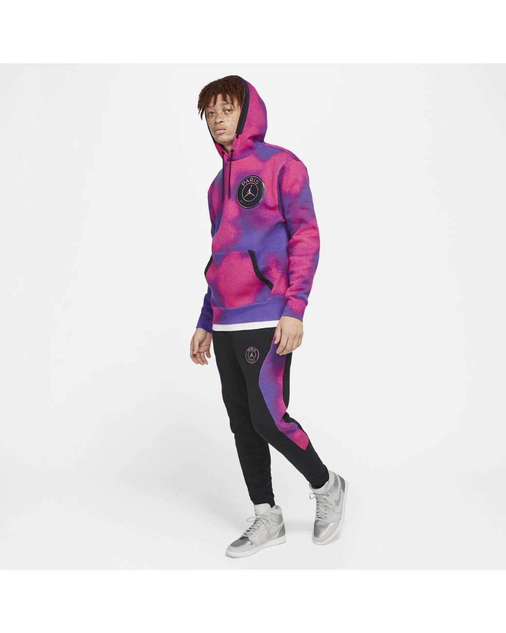 Nike Paris Saint-germain Printed Fleece Pullover Hoodie in Purple for Men |  Lyst UK