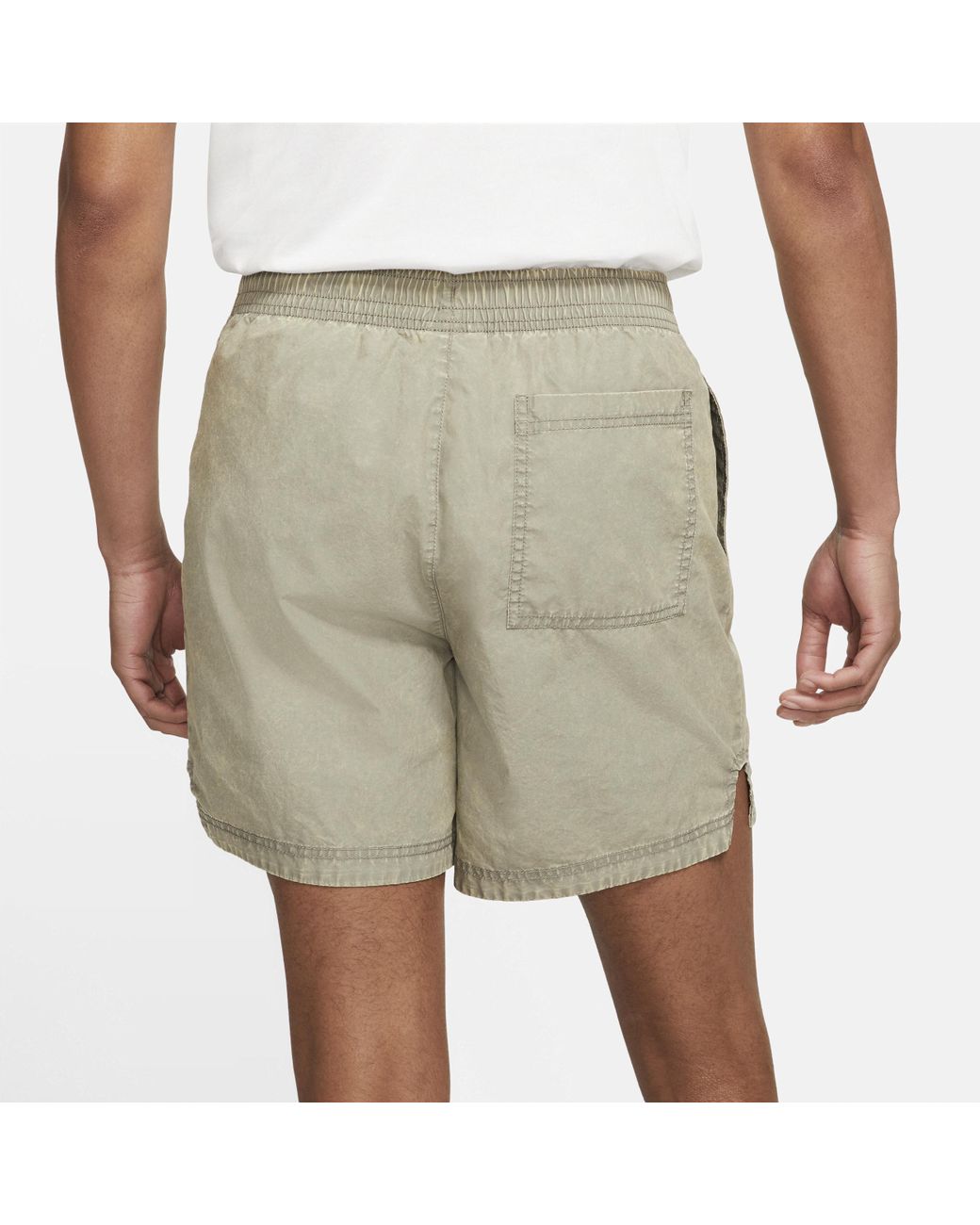 Nike Sportswear Heritage Essentials Woven Flow Shorts in Natural