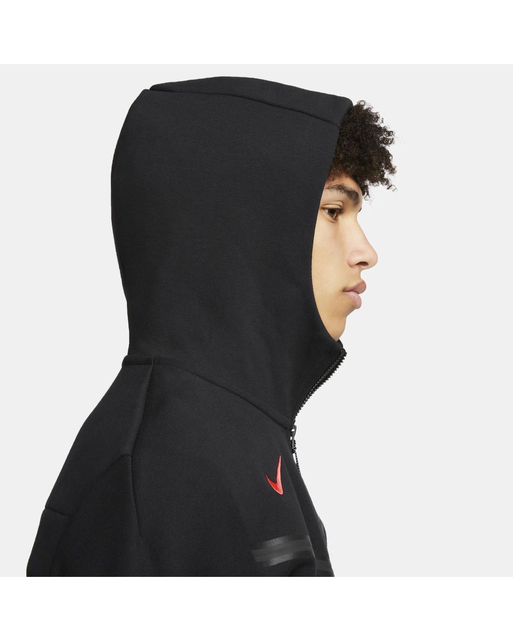 lfc nike mens black fleece travel hoodie