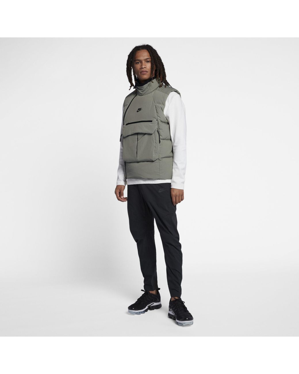 Nike Fleece Sportswear Tech Pack Down-fill Gilet in Grey (Grey) for Men |  Lyst UK