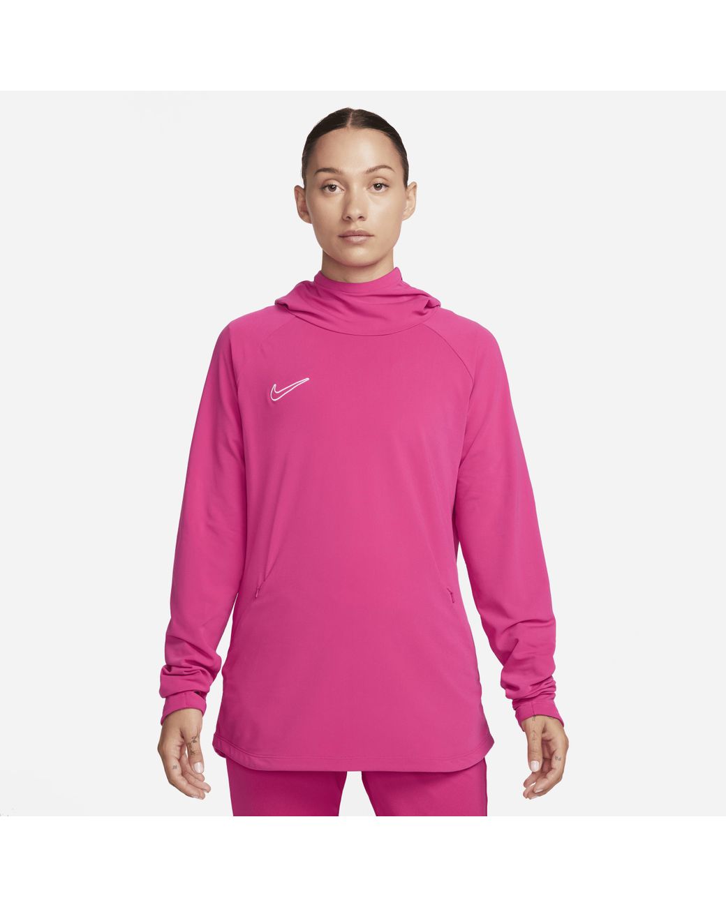 Nike Dri fit Academy Hoodie In Pink Lyst Australia