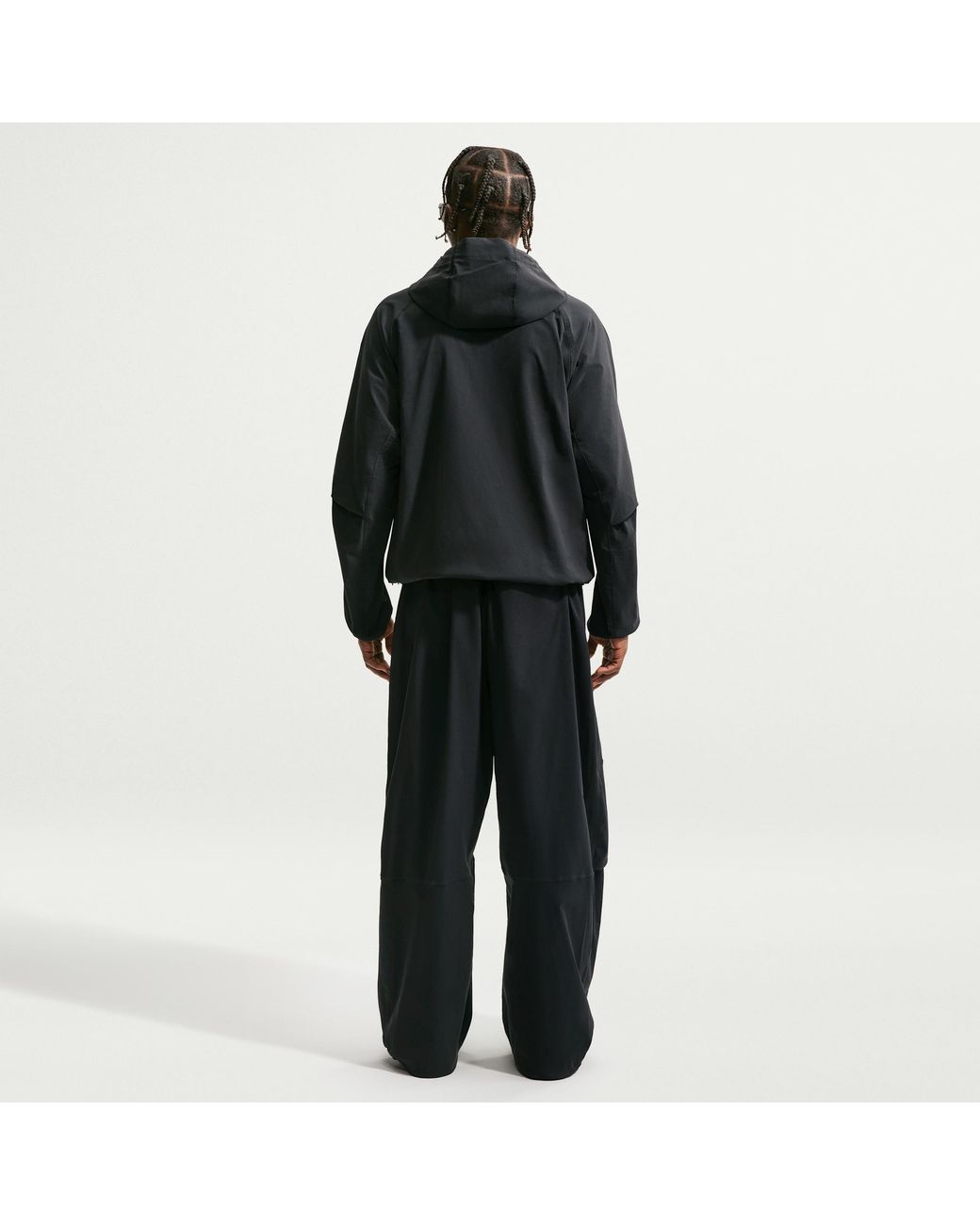 Nike Gray Tech Dri-Fit Woven Full-Zip Windrunner Jacket for men