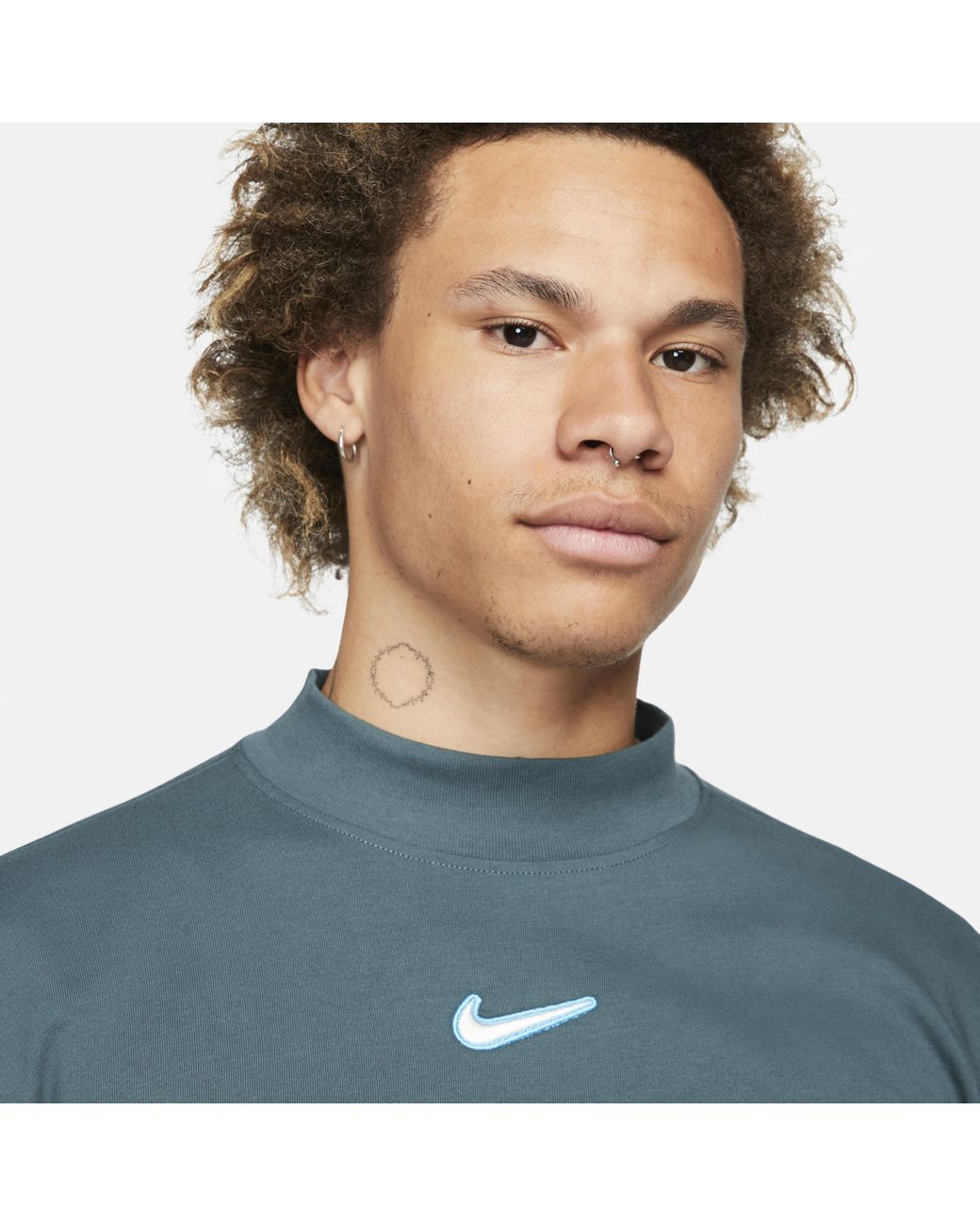 Maglia con collo a lupetto e manica lunga sportswear da Uomo di Nike in Blu  | Lyst