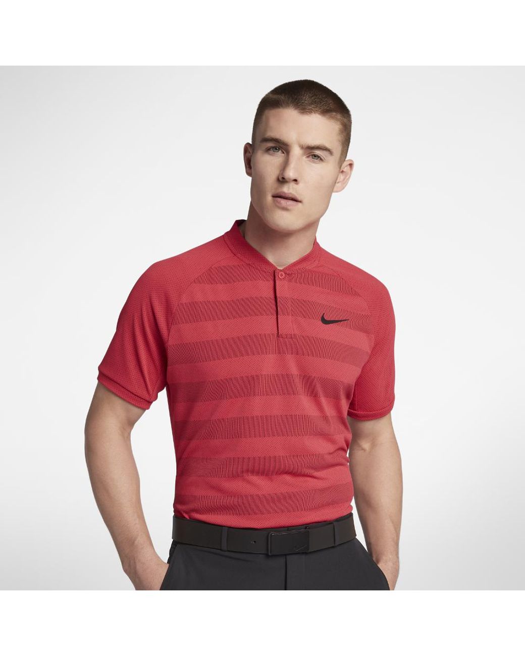Nike Zonal Cooling Momentum Men's Slim Fit Golf Polo Shirt in Tropical  Pink/Black/Black (Red) for Men | Lyst