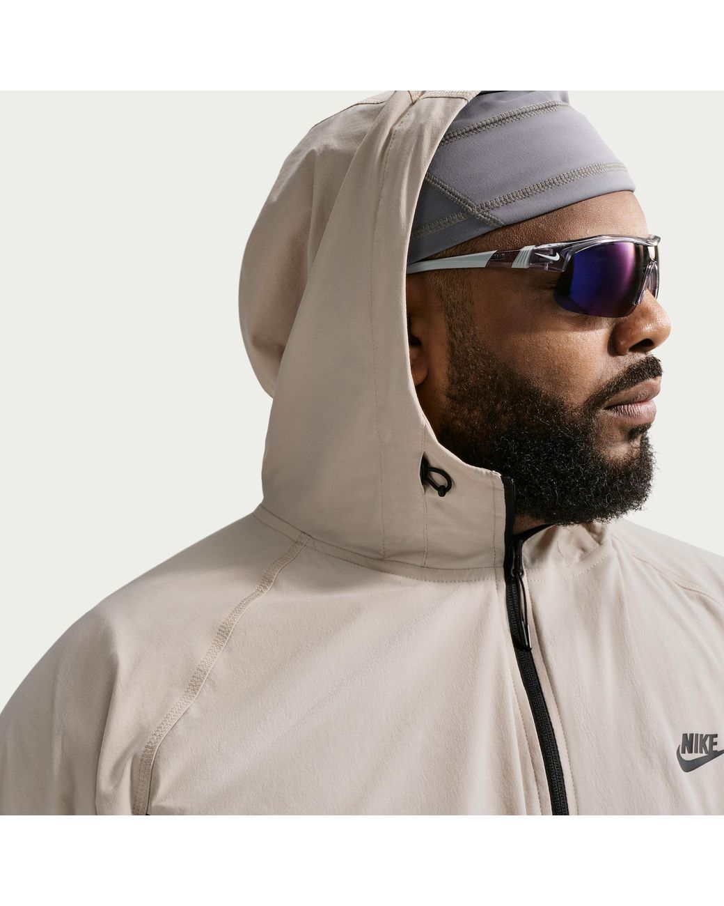 Nike Green Tech Dri-Fit Woven Full-Zip Windrunner Jacket for men