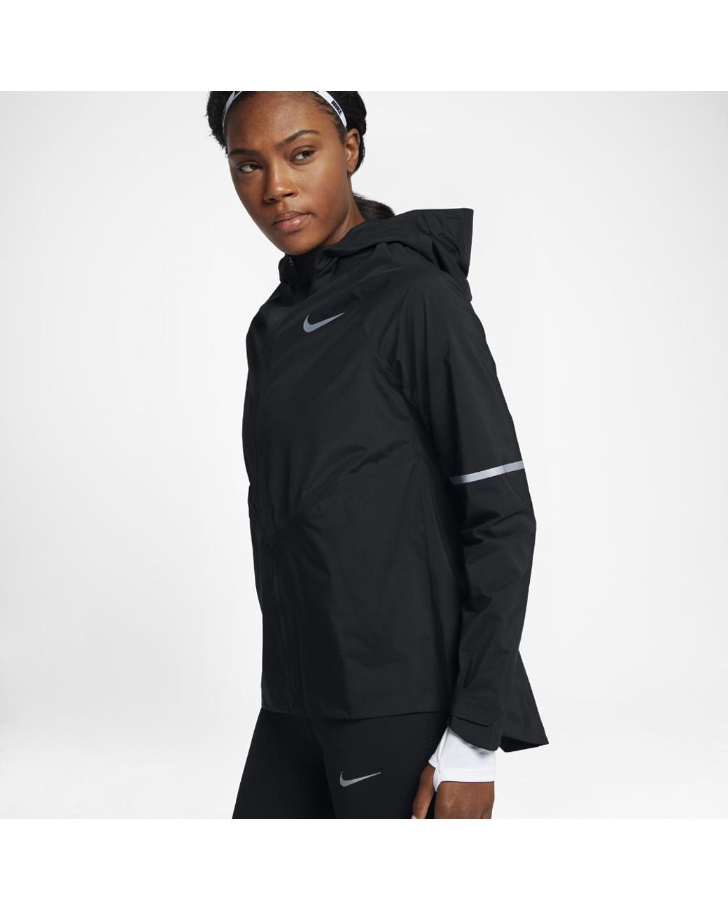 kant ik klaag Sterkte Nike Zonal Aeroshield Women's Running Jacket in Black | Lyst