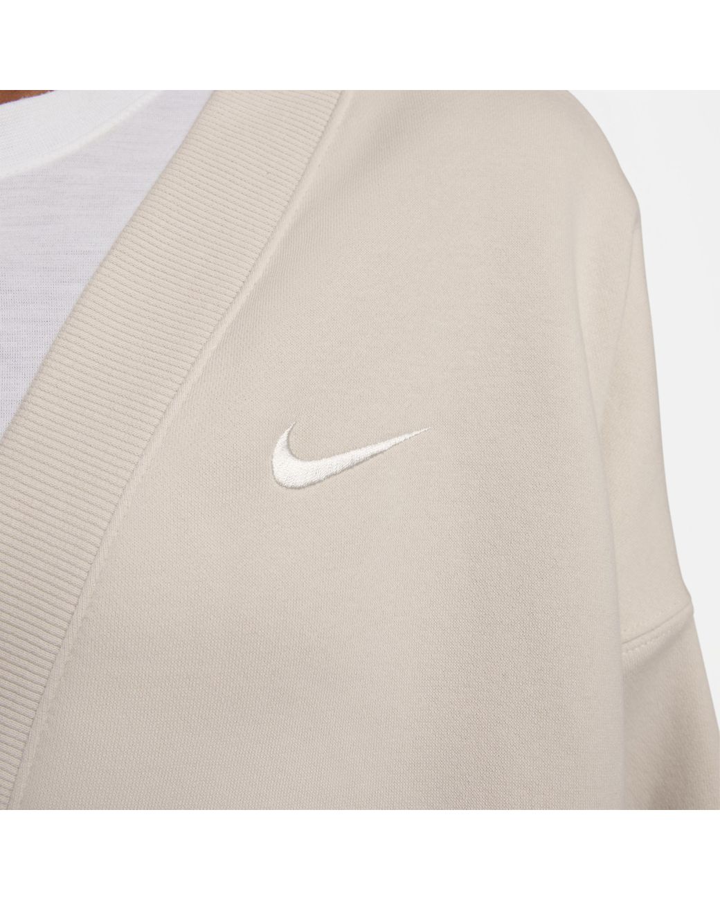 Nike Sportswear Phoenix Fleece Over-oversized Cardigan in Natural | Lyst