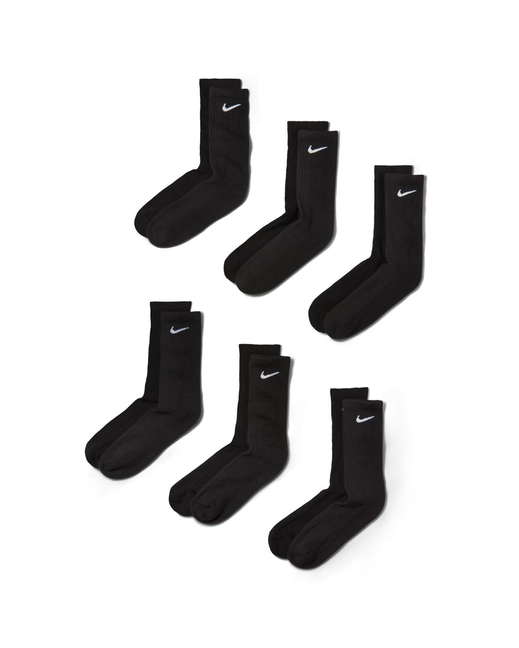 Nike Black Everyday Cushioned Training Crew Socks for men
