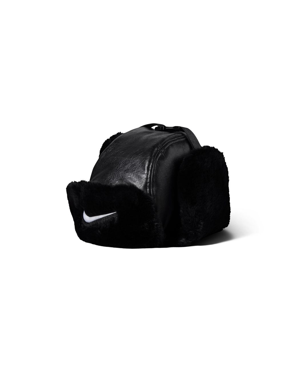 Nike Black Fly Leather Trapper Cap
